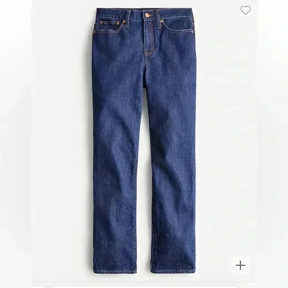 JCrew high Rise 90’s Classic Straight in Resin Rinse